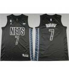 Men's Brooklyn Nets #7 Kevin Durant Black2022-23 Statement Edition No.6 Patch Stitched Basketball Jersey