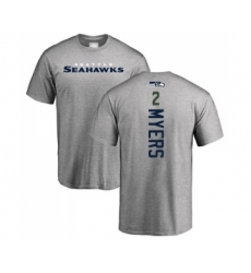 Football Seattle Seahawks #2 Jason Myers Ash Backer T-Shirt