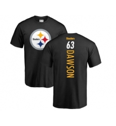 Football Pittsburgh Steelers #63 Dermontti Dawson Black Backer T-Shirt