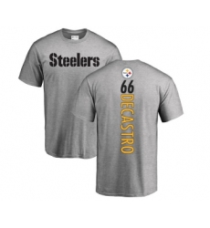 Football Pittsburgh Steelers #66 David DeCastro Ash Backer T-Shirt