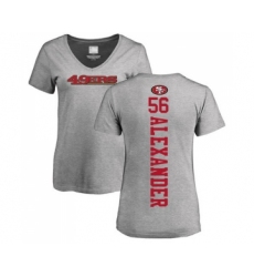 Football Women's San Francisco 49ers #56 Kwon Alexander Ash Backer T-Shirt
