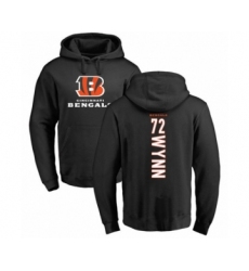 Football Cincinnati Bengals #72 Kerry Wynn Black Backer Pullover Hoodie