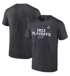 Men's Buffalo Bills Heather Charcoal 2023 Playoffs T-Shirt