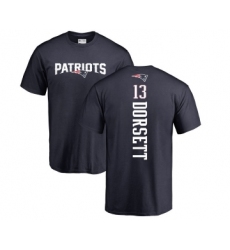 Football New England Patriots #13 Phillip Dorsett Navy Blue Backer T-Shirt