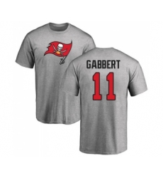 Football Tampa Bay Buccaneers #11 Blaine Gabbert Ash Name & Number Logo T-Shirt