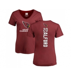 Football Women's Arizona Cardinals #20 Robert Alford Maroon Backer T-Shirt