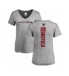Football Women's Atlanta Falcons #20 Kendall Sheffield Ash Backer T-Shirt