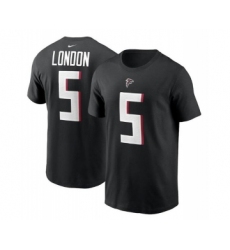 Men's Atlanta Falcons #5 Drake London 2022 Black NFL Draft First Round Pick Player Name & Number T-Shirt