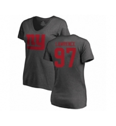 Football Women's New York Giants #97 Dexter Lawrence Ash One Color T-Shirt