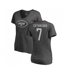 Football Women's New York Jets #7 Chandler Catanzaro Ash One Color T-Shirt