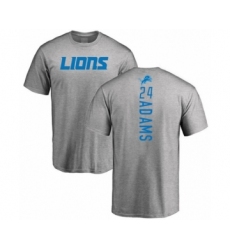 Football Detroit Lions #24 Andrew Adams Ash Backer T-Shirt