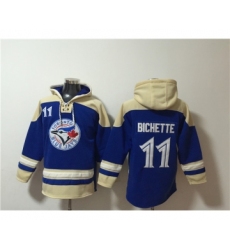 Men's Toronto Blue Jays #11 Bo Bichette Royal Ageless Must-Have Lace-Up Pullover Hoodie