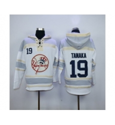 Men's New York Yankees #19 Masahiro Tanaka White Home MLB Hoodie