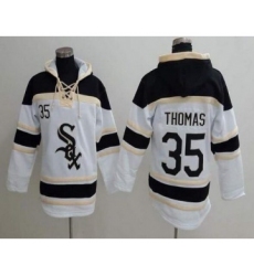 Men's Chicago White Sox #35 Frank Thomas Retired White Baseball MLB Hoodie