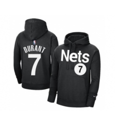 Men's Brooklyn Nets #7 Kevin Durant 2021 Black Pullover Basketball Hoodie
