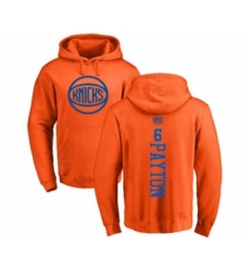Basketball New York Knicks #6 Elfrid Payton Orange One Color Backer Pullover Hoodie