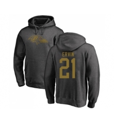 Football Baltimore Ravens #21 Tyler Ervin Ash One Color Pullover Hoodie