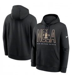 Men's New Orleans Saints Black Busted Play Club Fleece Pullover Hoodie