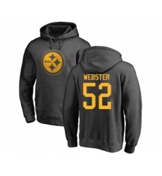 Football Pittsburgh Steelers #52 Mike Webster Ash One Color Pullover Hoodie