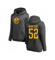 Football Women's Pittsburgh Steelers #52 Mike Webster Ash One Color Pullover Hoodie