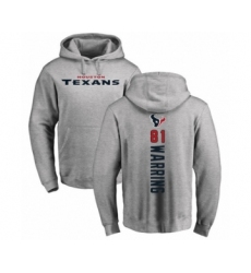 Football Houston Texans #81 Kahale Warring Navy Blue Backer Pullover Hoodie