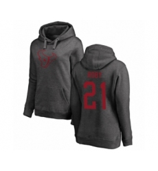 Football Women's Houston Texans #21 Bradley Roby Ash One Color Pullover Hoodie