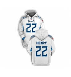 Men's Tennessee Titans #22 Derrick Henry 2021 White Pullover Football Hoodie