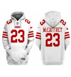 Men's San Francisco 49ers #23 Christian McCaffrey White Alternate Pullover Hoodie