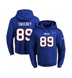 Football Men's Buffalo Bills #89 Tommy Sweeney Royal Blue Name & Number Pullover Hoodie