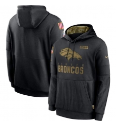 Men's NFL Denver Broncos 2020 Salute To Service Black Pullover Hoodie