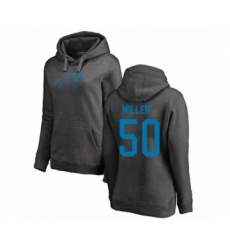 Football Women's Carolina Panthers #50 Christian Miller Ash One Color Pullover Hoodie