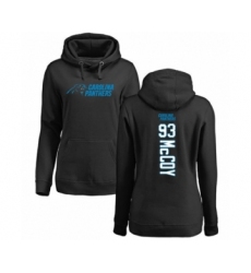 Football Women's Carolina Panthers #93 Gerald McCoy Black Backer Pullover Hoodie