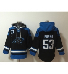 Men's Carolina Panthers #53 Brian Burns Black Ageless Must-Have Lace-Up Pullover Hoodie