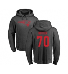 Football New England Patriots #70 Adam Butler Ash One Color Pullover Hoodie