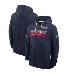 Men's New England Patriots Navy Sideline Standard Issue Top Prospect Dri-FIT Hoodie