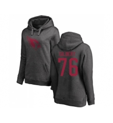 Football Women's Arizona Cardinals #76 Marcus Gilbert Ash One Color Pullover Hoodie