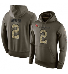 NFL Nike Arizona Cardinals #2 Drew Butler Green Salute To Service Men Pullover Hoodie