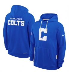 Men's Indianapolis Colts Royal Sideline Standard Issue Initial Home Dri-FIT Pullover Hoodie