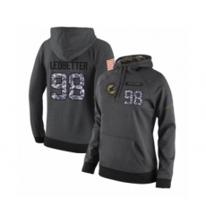 Football Women's Miami Dolphins #98 Jonathan Ledbetter Stitched Black Anthracite Salute to Service Player Performance Hoodie