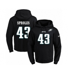 Football Men's Philadelphia Eagles #43 Darren Sproles Black Name & Number Pullover Hoodie