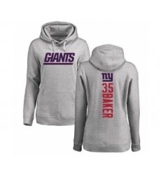 Football Women's New York Giants #35 Deandre Baker Ash Backer Pullover Hoodie