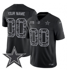 Men's Dallas Cowboys Active Player Custom Black F.U.S.E. 2026 Salute to Service Limited Stitched Football Jersey