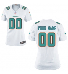 Women's Miami Dolphins Nike White Custom Game Jersey 