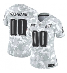 Women's Philadelphia Eagles Active Player Custom 2024 F.U.S.E Arctic Camo Salute To Service Limited Stitched Jersey(Run Small)
