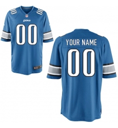 Youth Detroit Lions Nike Blue Custom Game Jersey