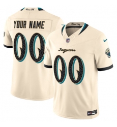Men's Jacksonville Jaguars Active Player Custom Cream 2026 F.U.S.E. “Rivalries” Vapor Untouchable Limited Football Stitched Jersey