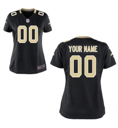 Women's New Orleans Saints Nike Black Custom Game Jersey
