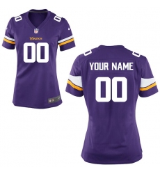 Women's Minnesota Vikings Nike Purple Custom Game Jersey