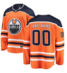  Men's Edmonton Oilers Fanatics Branded Orange Home Breakaway Custom Jersey