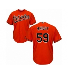 Men's Baltimore Orioles #59 Mike Wright Jr. Replica Orange Cool Base Jersey